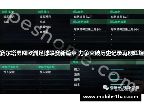 赛尔塔勇闯欧洲足球联赛新篇章 力争突破历史记录再创辉煌 赛尔塔勇闯欧洲足球联赛新篇章 力争突破历史记录再创辉煌