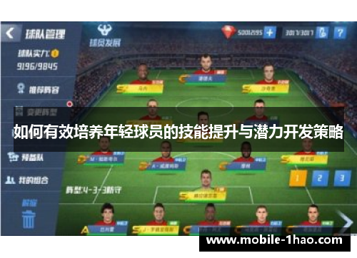 如何有效培养年轻球员的技能提升与潜力开发策略