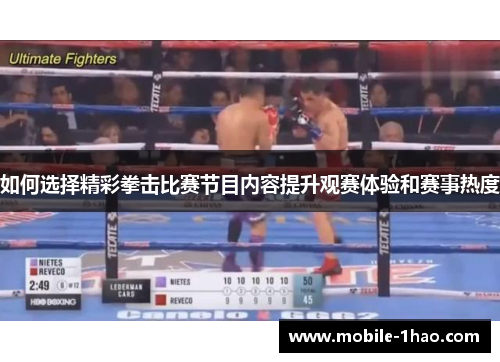 如何选择精彩拳击比赛节目内容提升观赛体验和赛事热度